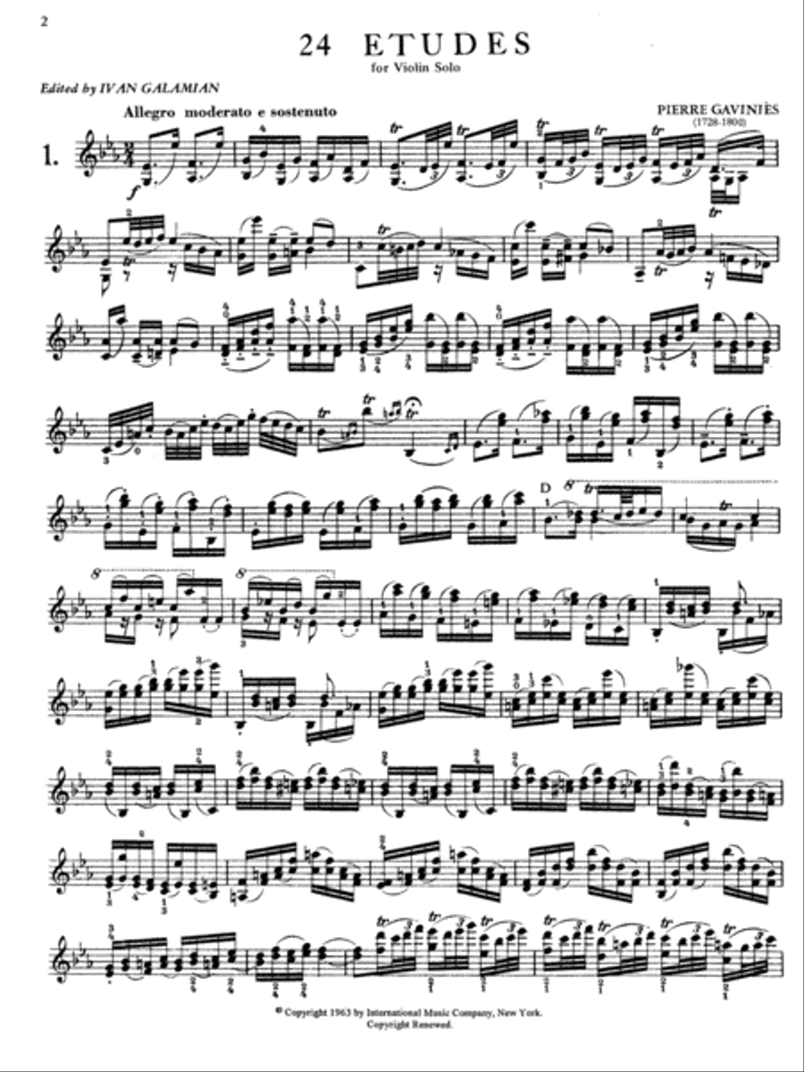 24 Studies Violin Solo scores gallery preview page 2