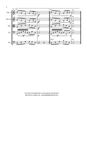 Silent Night strings orchestra arr. (easy) image number null