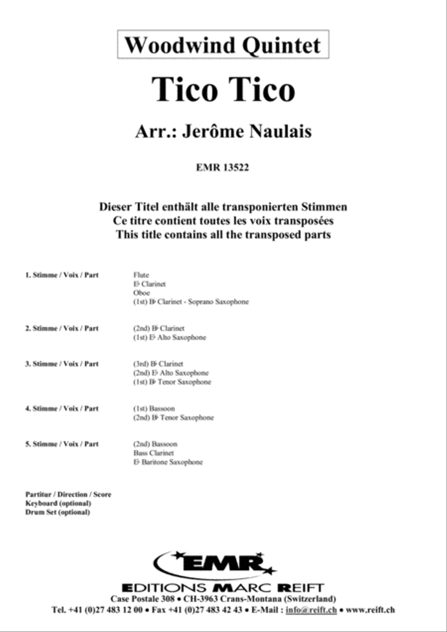 Tico Tico Woodwind Quintet scores gallery preview page 2