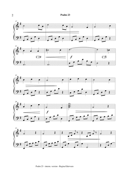 Psalm 23 - lever harp solo (intermediate grade) image number null