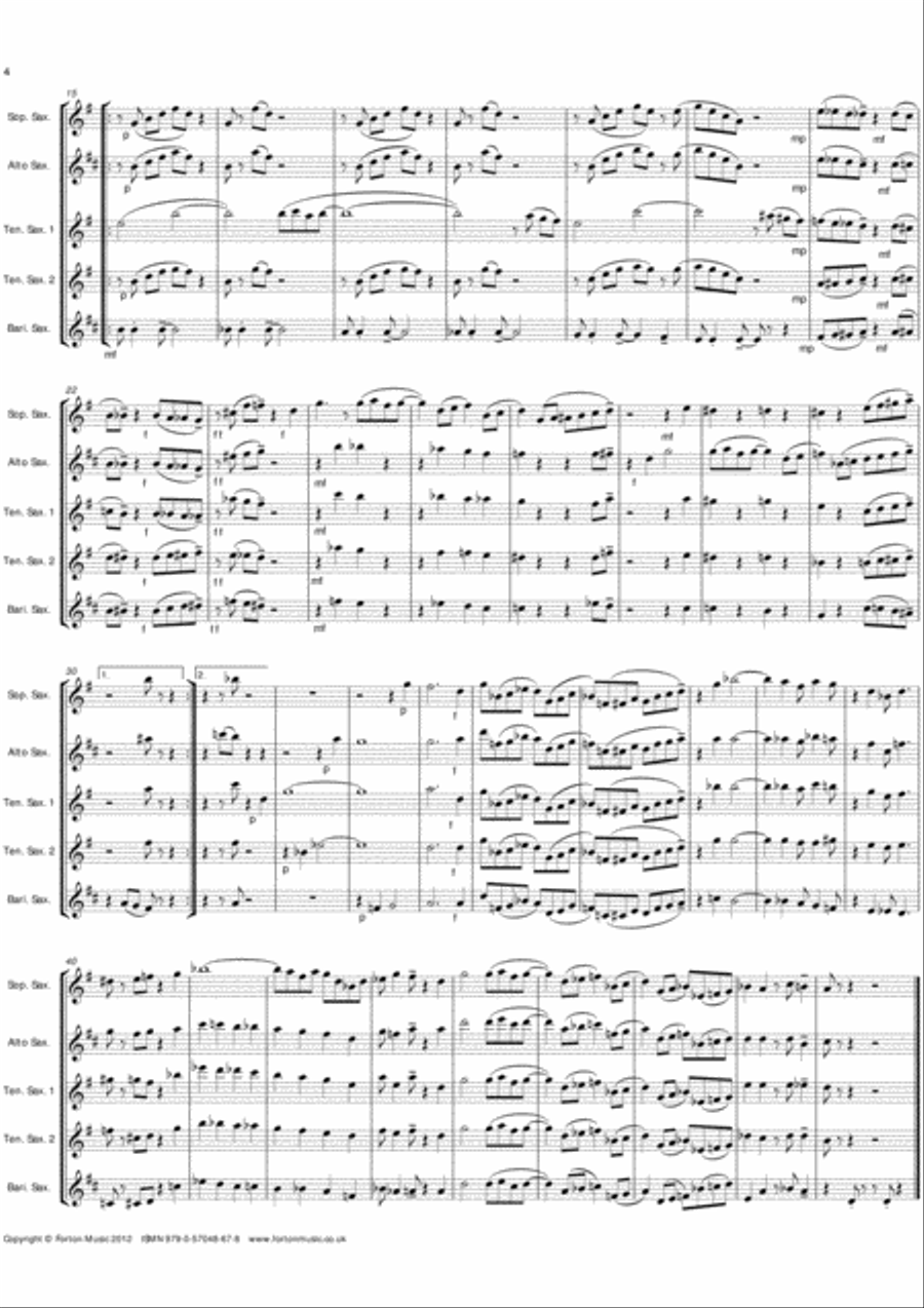 The Waltzer and One Four All Saxophone scores gallery preview page 4