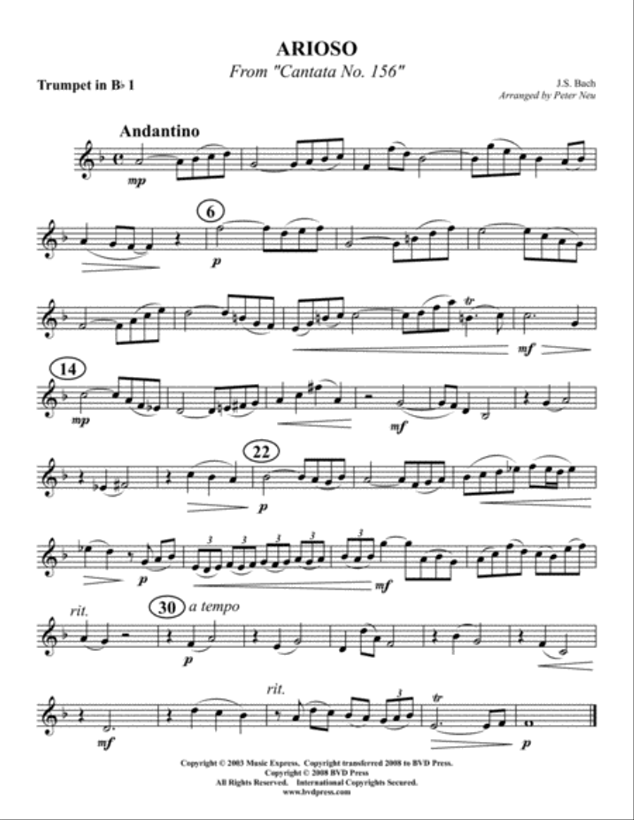 Arioso Brass Quartet scores gallery preview page 3