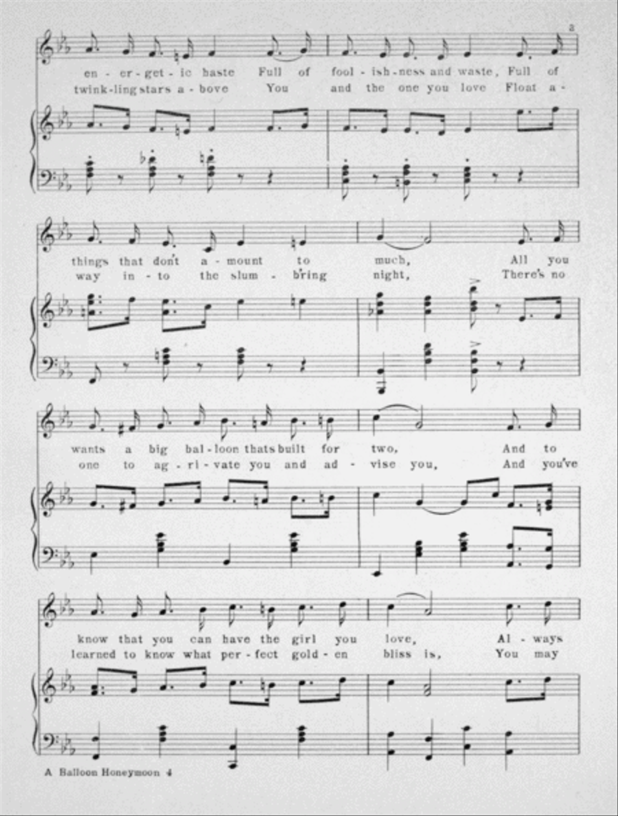 A Balloon Honeymoon Voice Solo scores gallery preview page 3