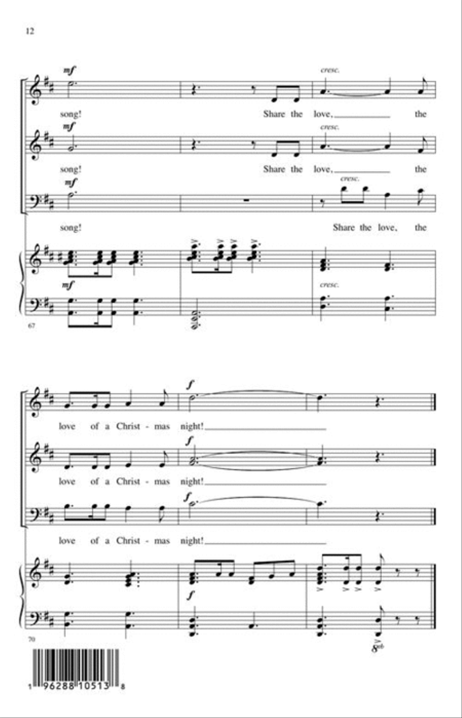 The Love of a Christmas Night 3-Part scores gallery preview page 5