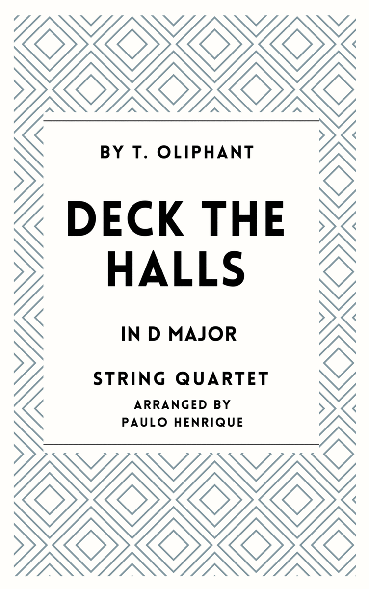 Deck the Halls - String Quartet - D Major image number null
