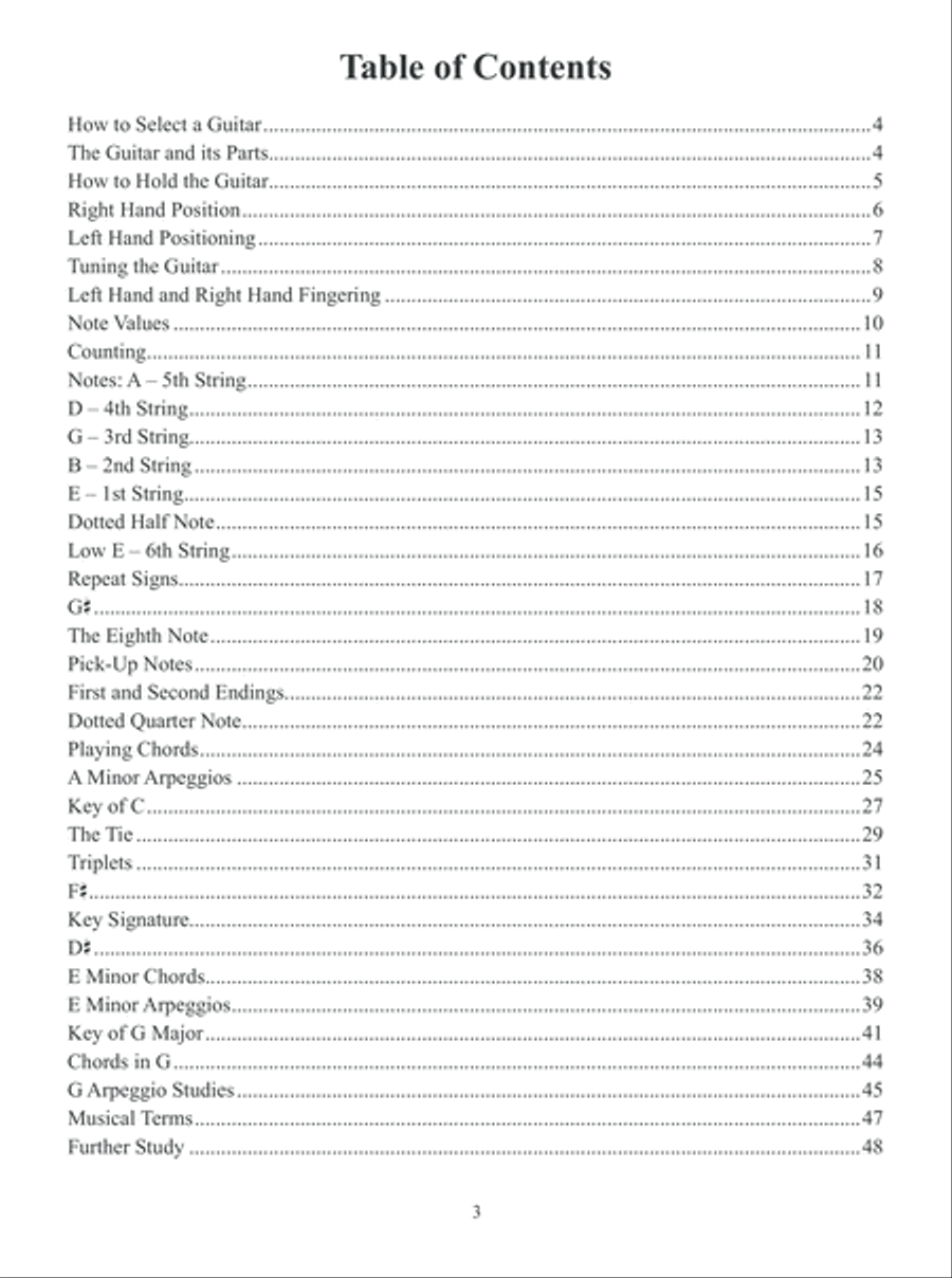 First Lessons Classical Guitar Acoustic Guitar scores gallery preview page 4