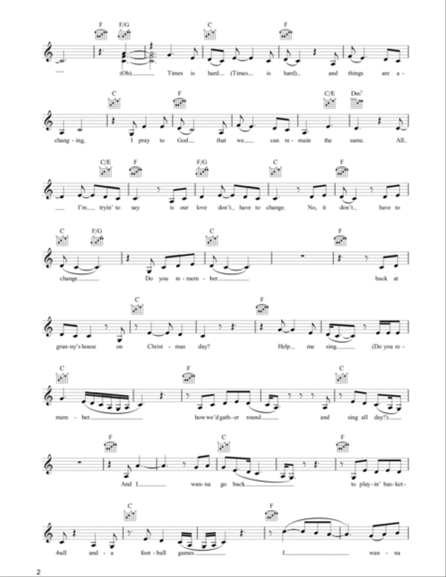 It Don't Have To Change Piano scores gallery preview page 2