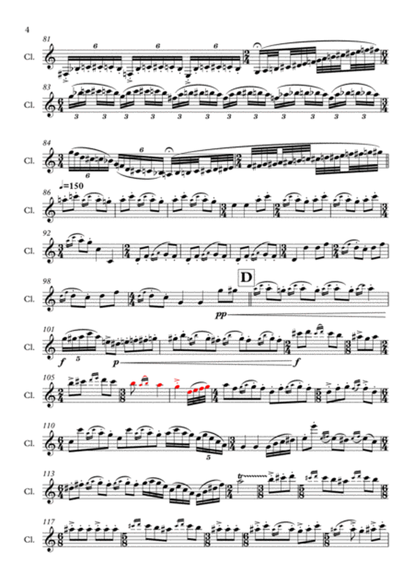 Suite for Clarinet Solo "Evolution of my quarantine madness"