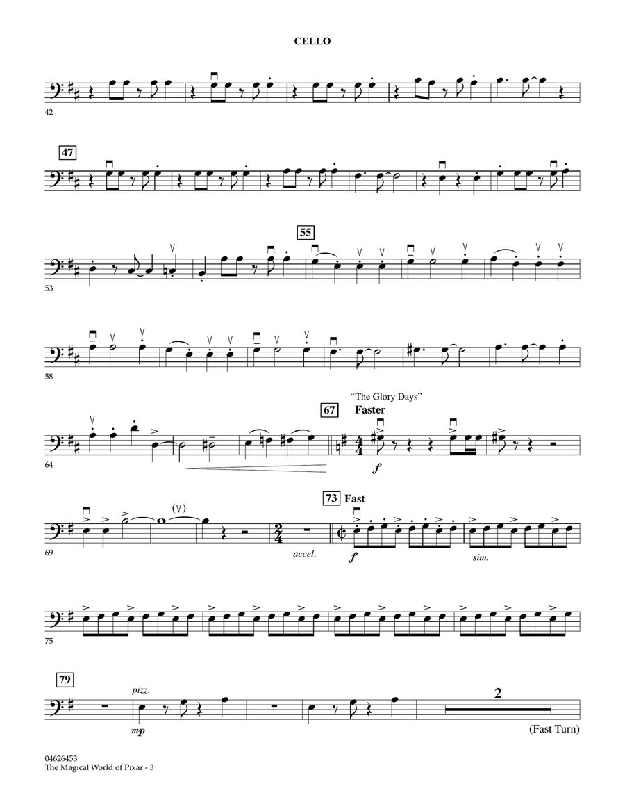 The Magical World Of Pixar - Cello Orchestra scores gallery preview page 2