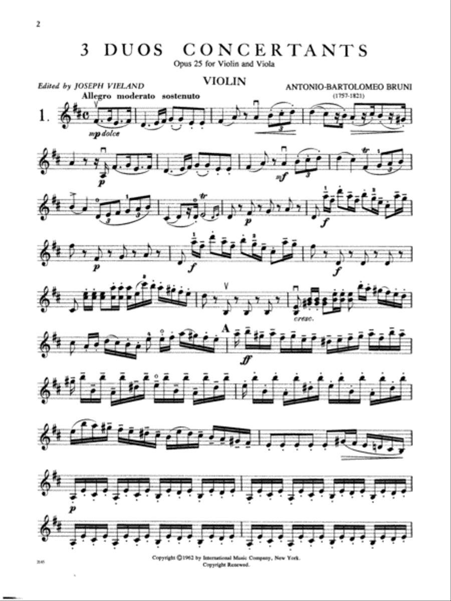 Three Duos Concertants, Opus 25 Viola scores gallery preview page 2