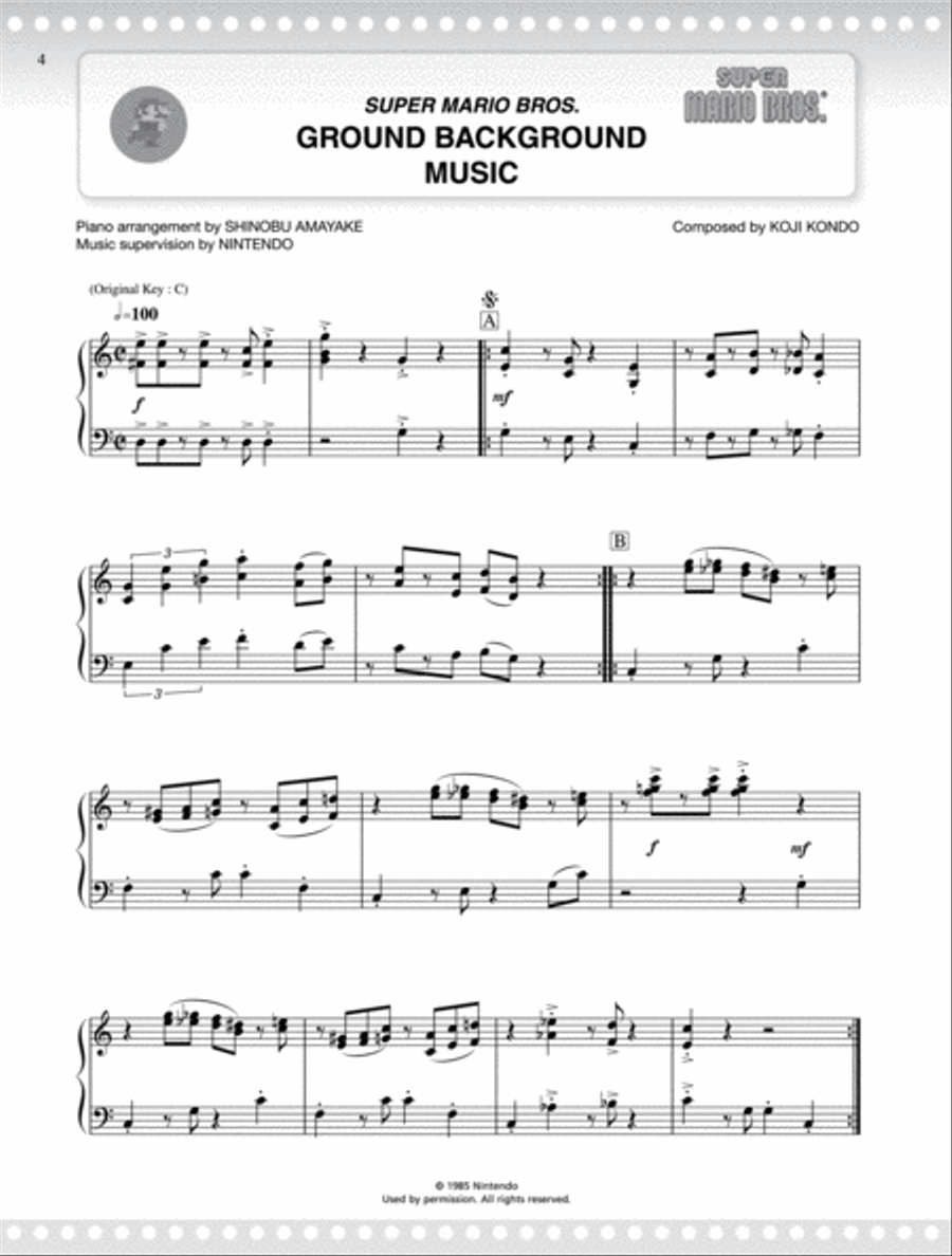 Super Mario for Piano Piano Solo scores gallery preview page 4