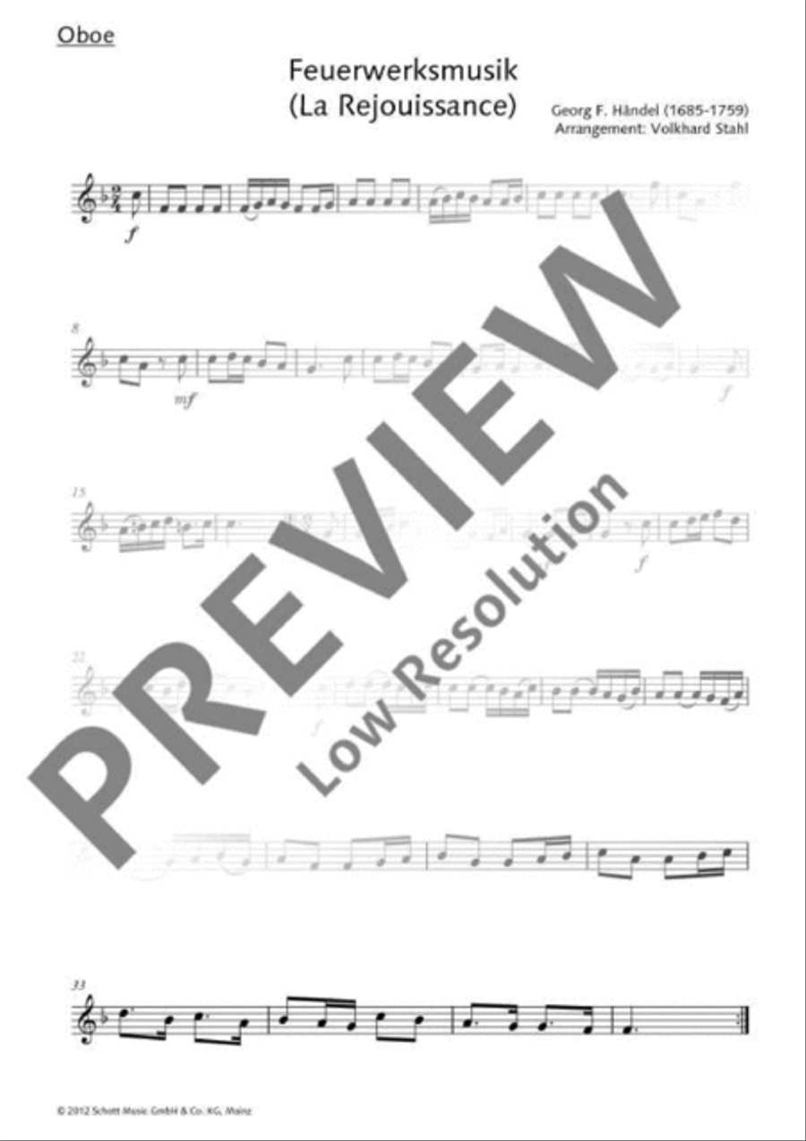 Feuerwerksmusik Bassoon scores gallery preview page 6