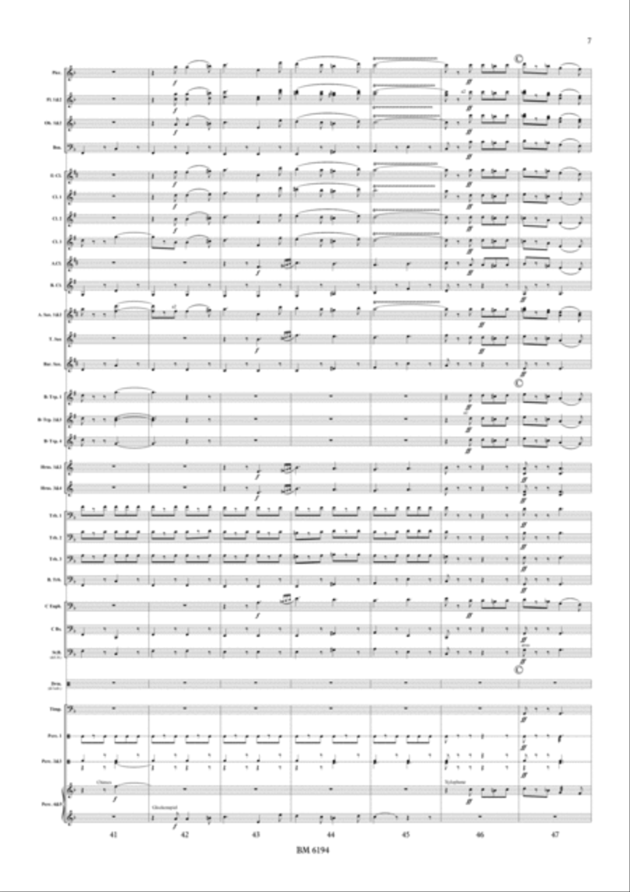 Circus Town Parade March for Wind Band Concert Band scores gallery preview page 8