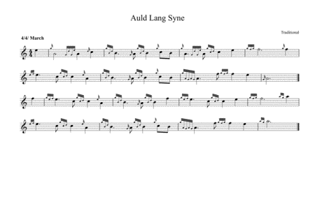 Auld Lang Syne - For Bagpipes