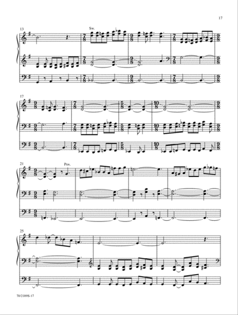 Peace Like a River Organ Solo scores gallery preview page 7