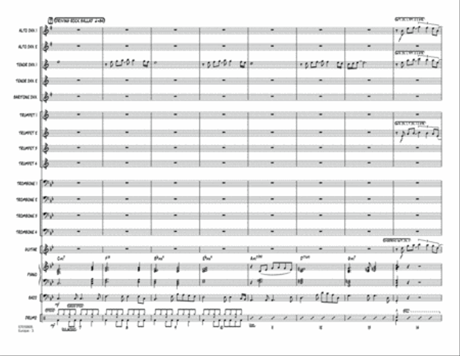 Europa - Conductor Score (Full Score) Jazz Ensemble scores gallery preview page 3