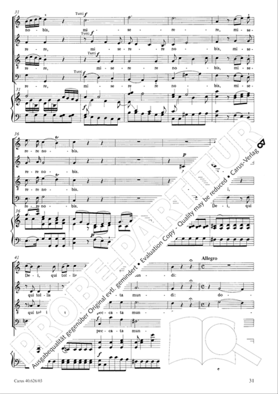 Mass in C Major 4-Part scores gallery preview page 38