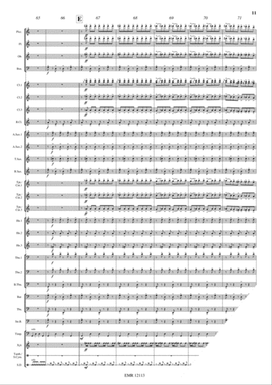 Sabre Dance Concert Band scores gallery preview page 12