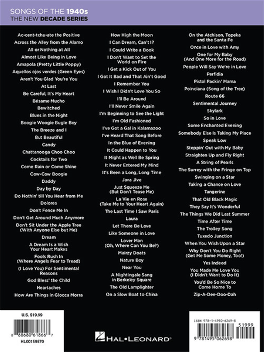 Songs of the 1940s – The New Decade Series Electronic Keyboard scores gallery preview page 6