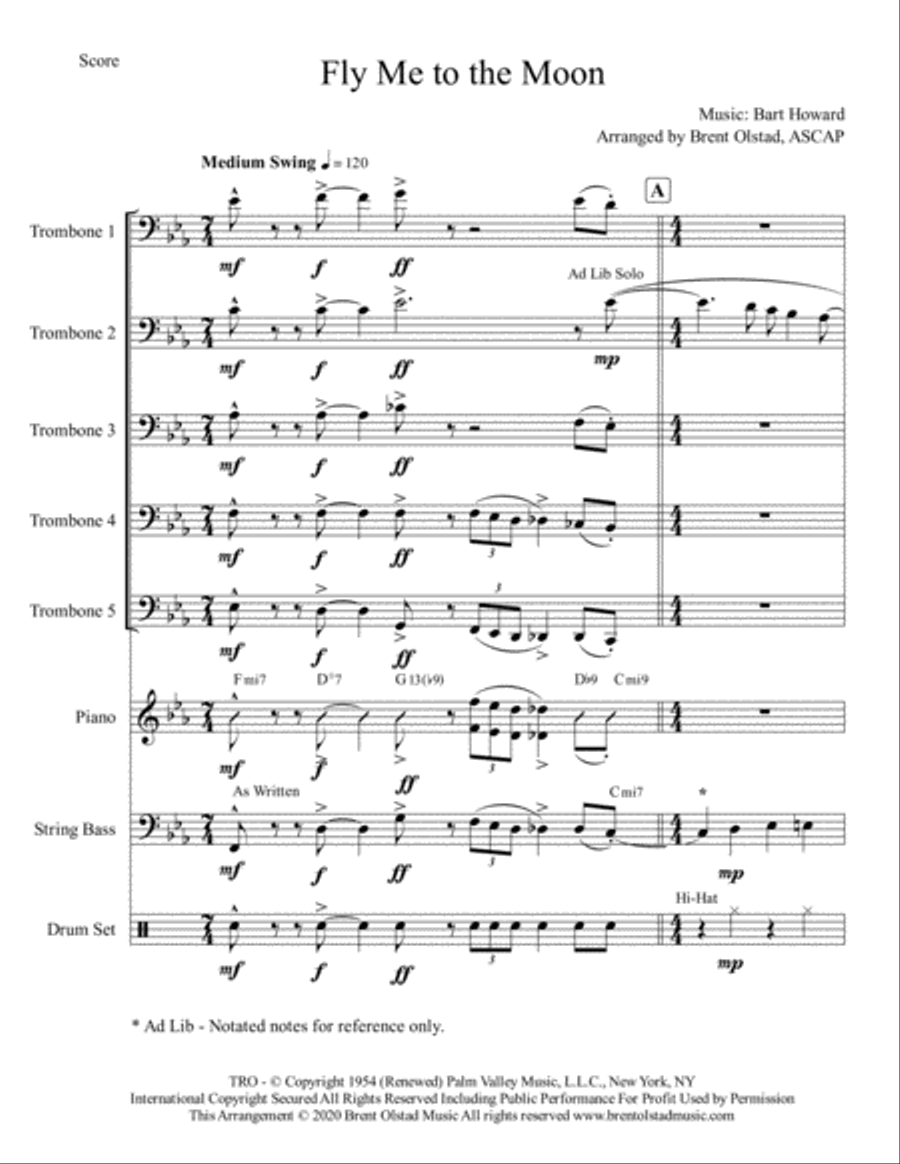 Fly Me To The Moon (in Other Words) Small Ensemble scores gallery preview page 2