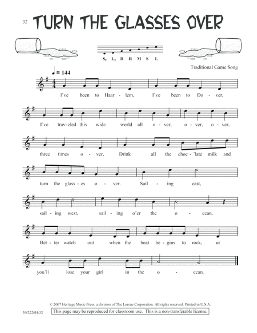One-A-Day Warm-Ups for Orff Instruments Unison Choir scores gallery preview page 33