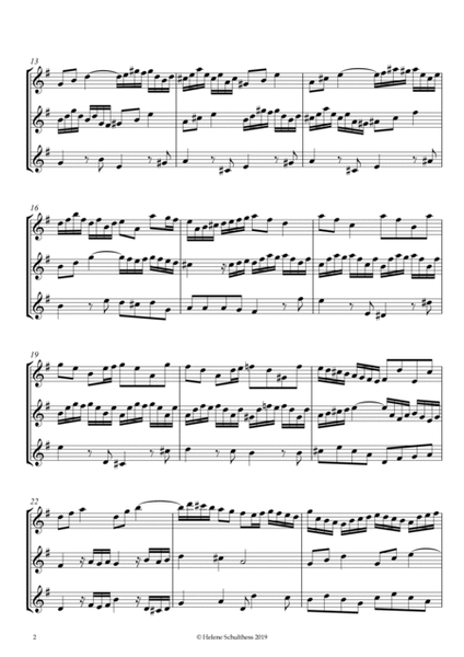 Johann Sebastian Bach Trio-Sonata in G major for three flutes