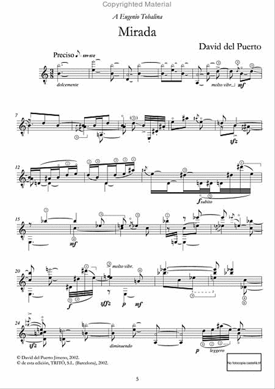 Mirada Guitar Solo scores gallery preview page 2