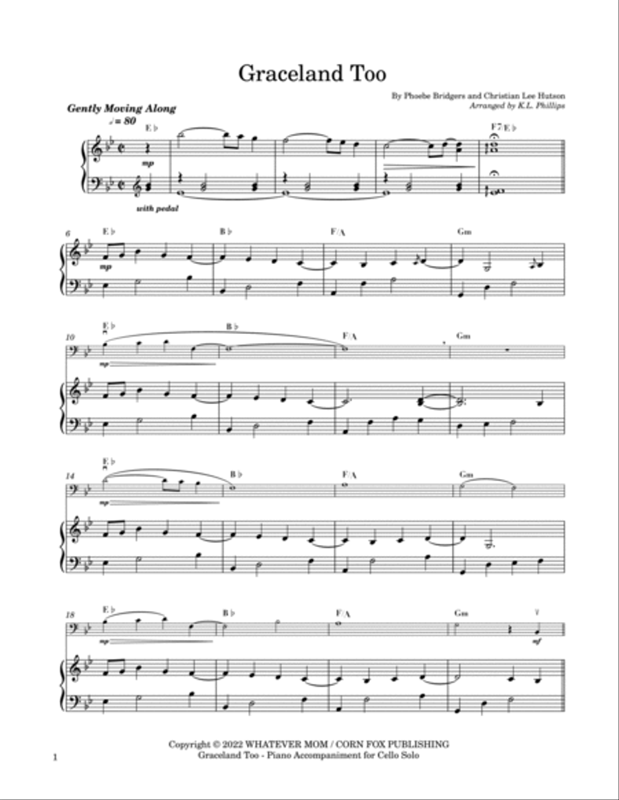 Graceland Too Piano scores gallery preview page 2