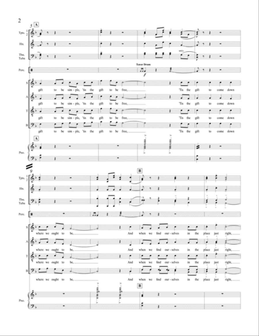 The Gift to Be Free Choir scores gallery preview page 2