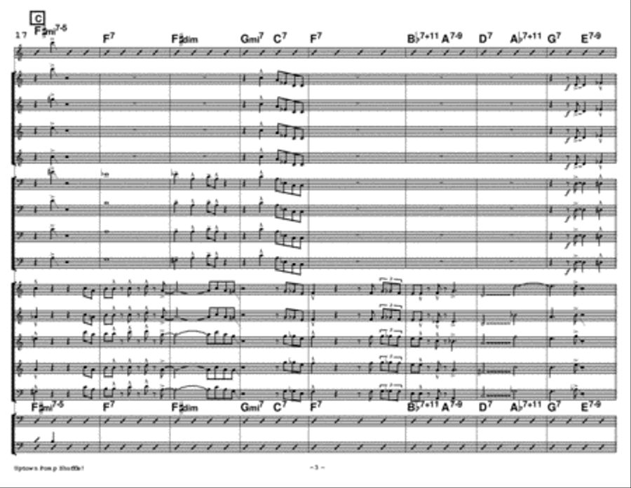 Uptown Pomp Shuffle (Pomp And Circumstance) Big Band scores gallery preview page 4