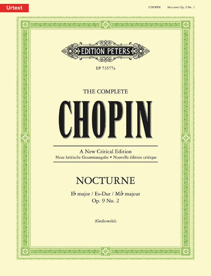 Nocturne in E flat major, Op. 9 No. 2 (comparative edition) Piano scores gallery preview page 1