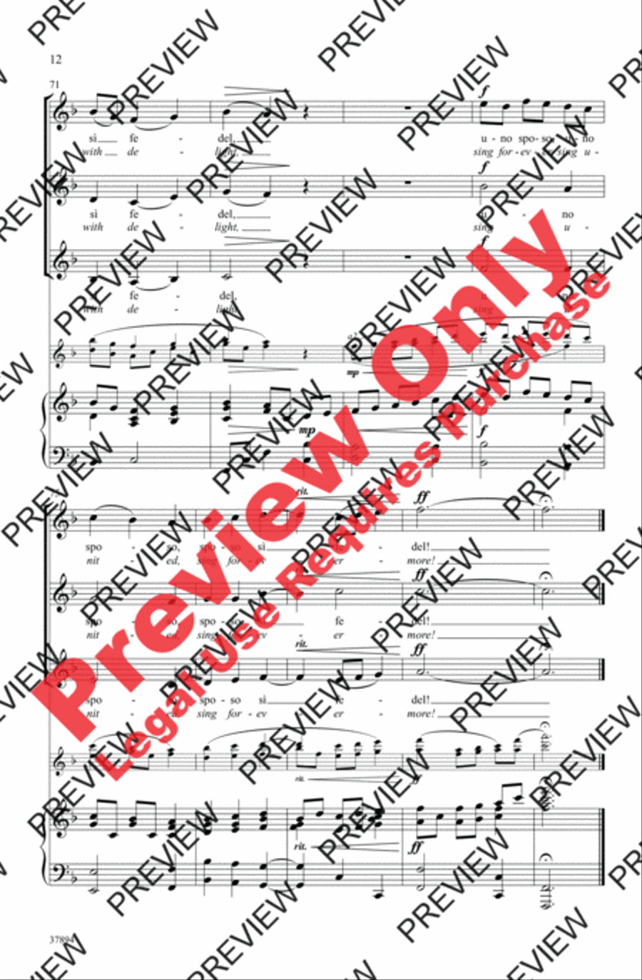 Torna, O Bella Torna, O Bella Women's Choir scores gallery preview page 12