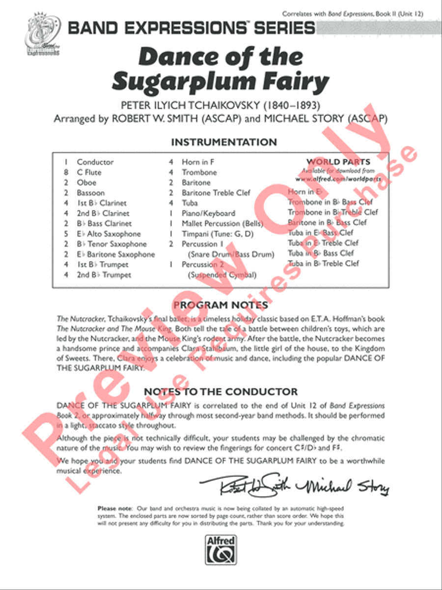 Dance of the Sugar Plum Fairy Concert Band Methods scores gallery preview page 2