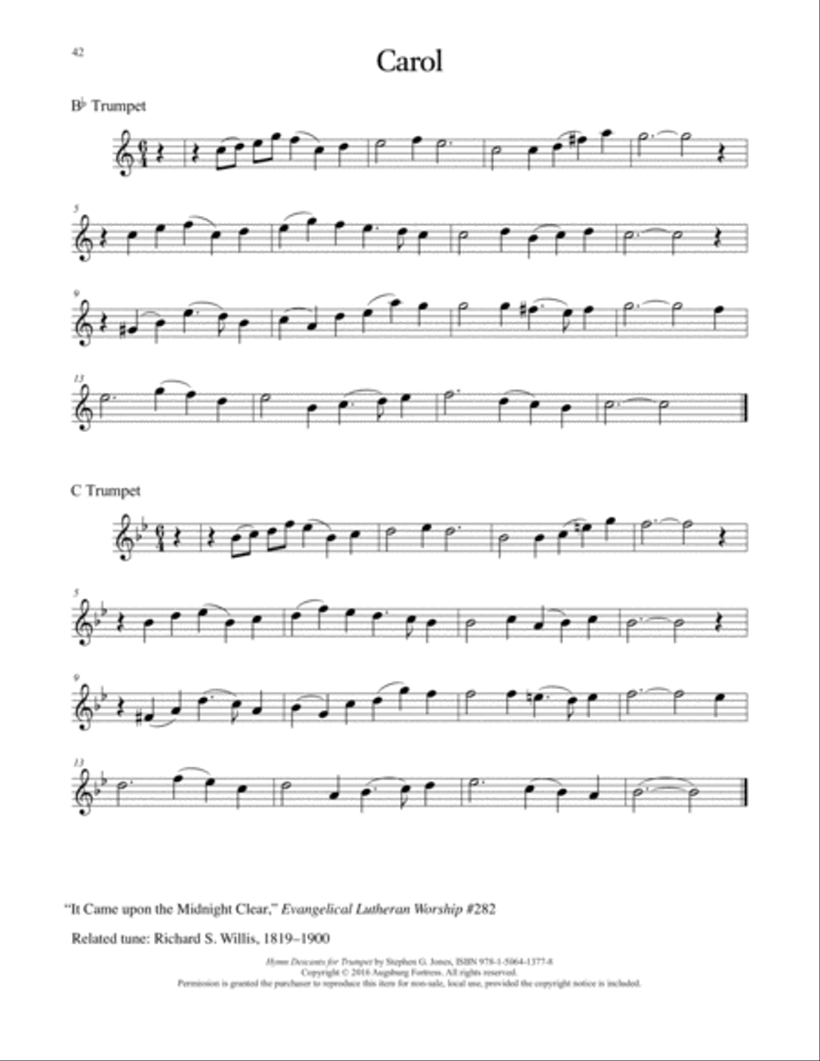 Hymn Descants for Trumpet C Trumpet scores gallery preview page 43