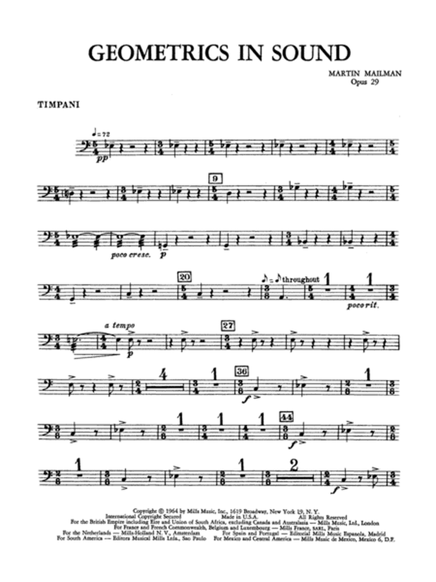 Geometrics in Sound, Op. 29: Timpani
