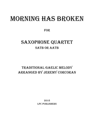 Morning Has Broken for Saxophone Quartet (SATB or AATB)
