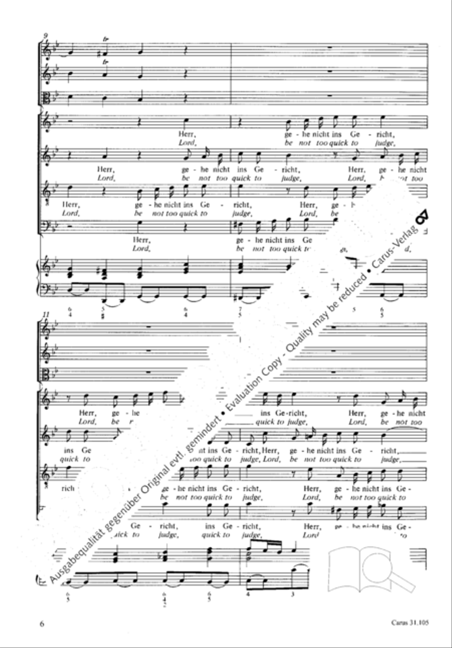 Lord, be not too quick to judge thy servant 4-Part scores gallery preview page 7