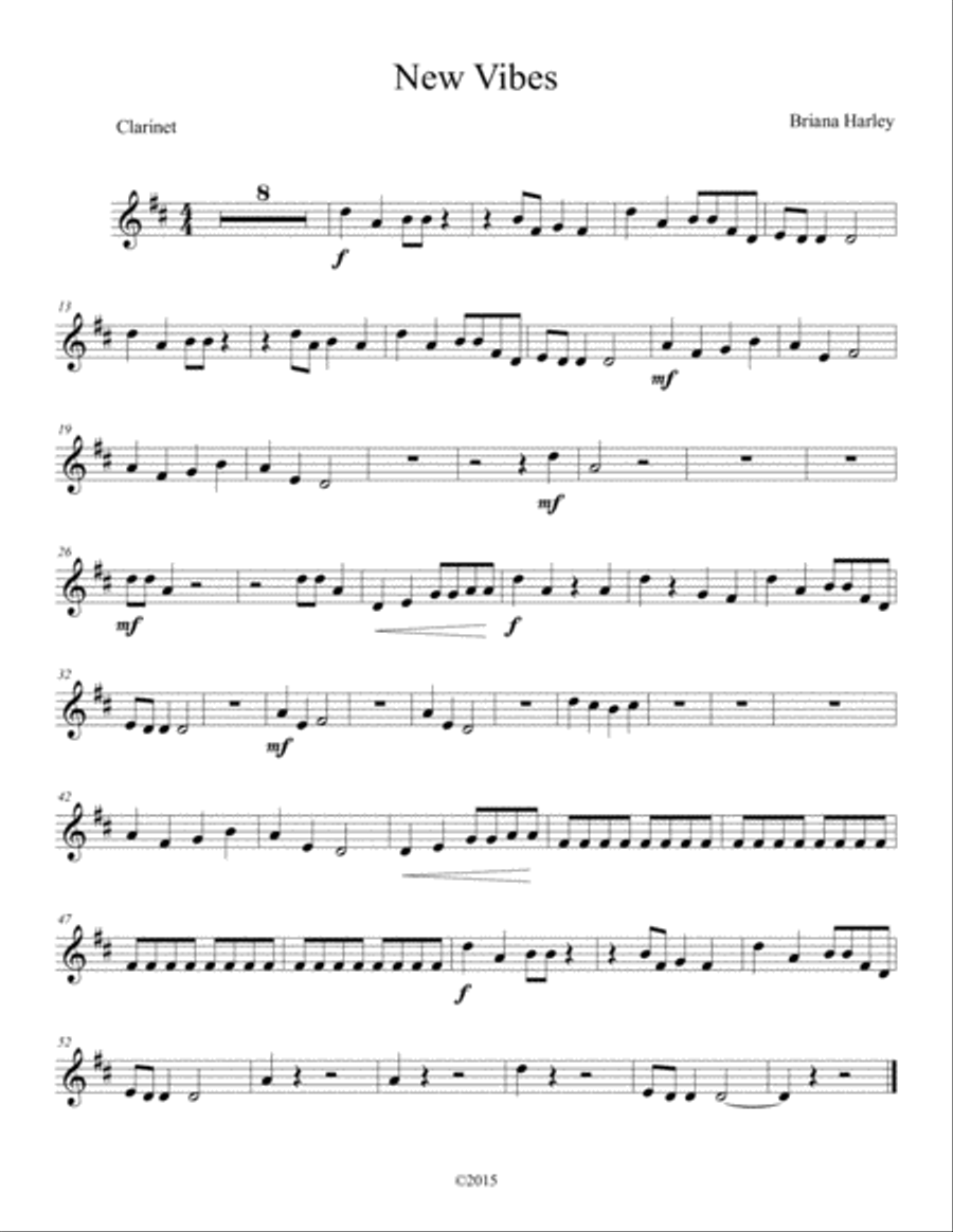 New Vibes - Clarinet Concert Band scores gallery preview page 1