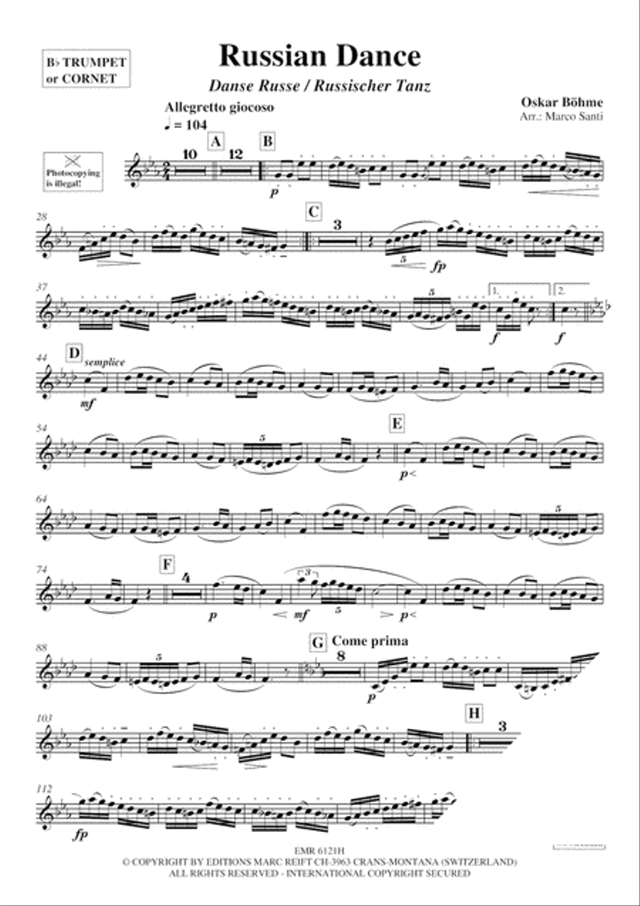 Russian Dance Cornet scores gallery preview page 4