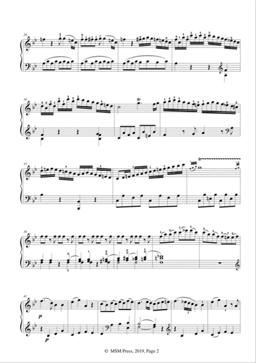 Mozart-Piano Sonata No.13 in B flat Major,K.333,No.3 Piano Solo scores gallery preview page 4