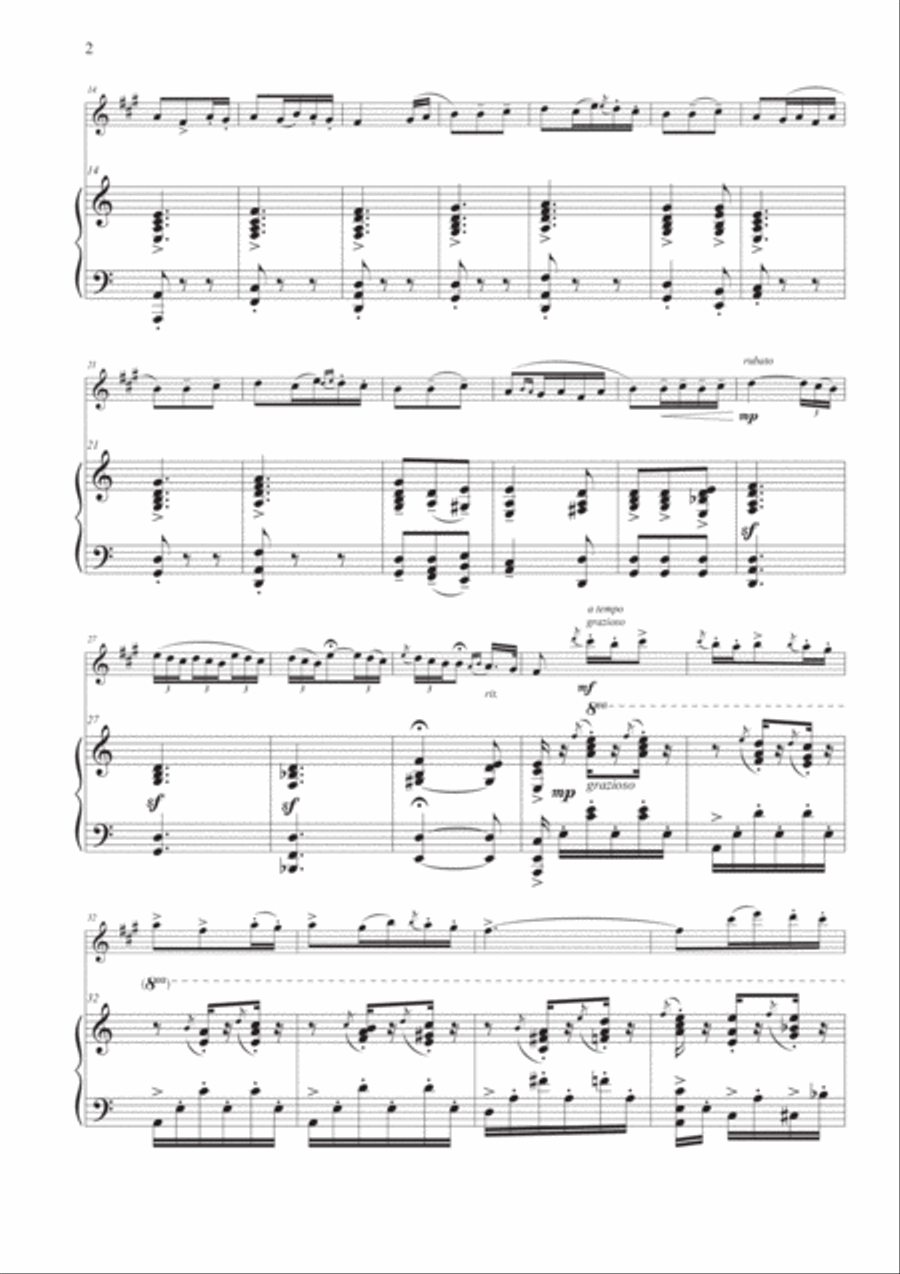Scheherazade for Alto Saxophone and Piano Chamber Music scores gallery preview page 2