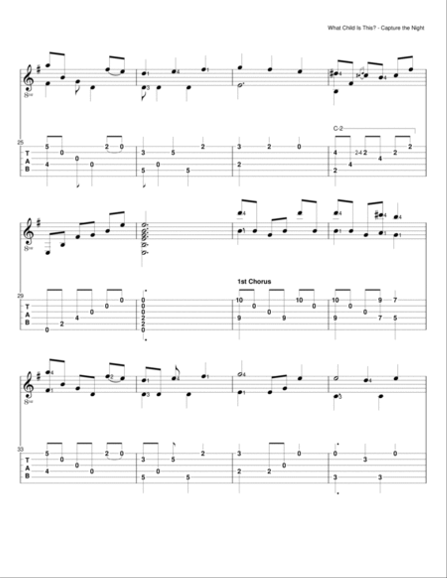 What Child is This? What Child is This? Guitar Solo scores gallery preview page 3