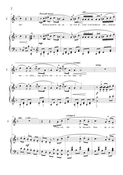 Puccini - Manon Lescaut (Act 1) Tra voi, belle, brune e bionde - Tenor and Piano image number null