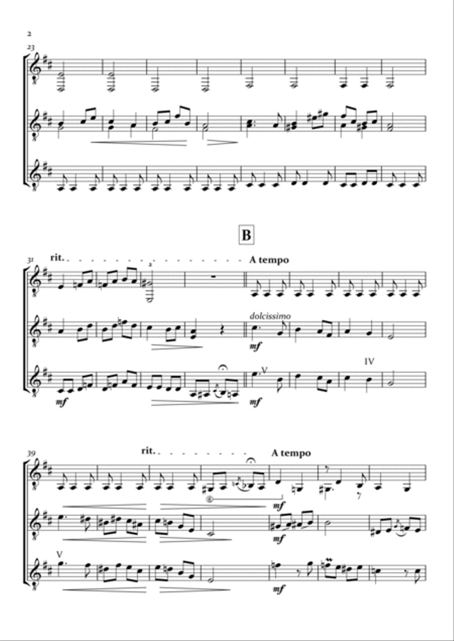 Capricho Catalán - Guitar Trio Guitar Ensemble scores gallery preview page 2