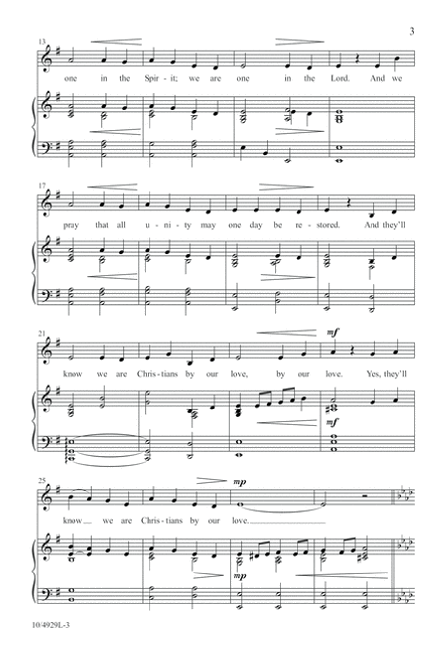 They'll Know We Are Christians 4-Part scores gallery preview page 3