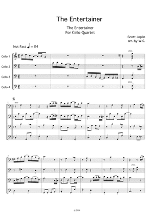 The Entertainer-A Ragtime Two Step for Cello Quartet