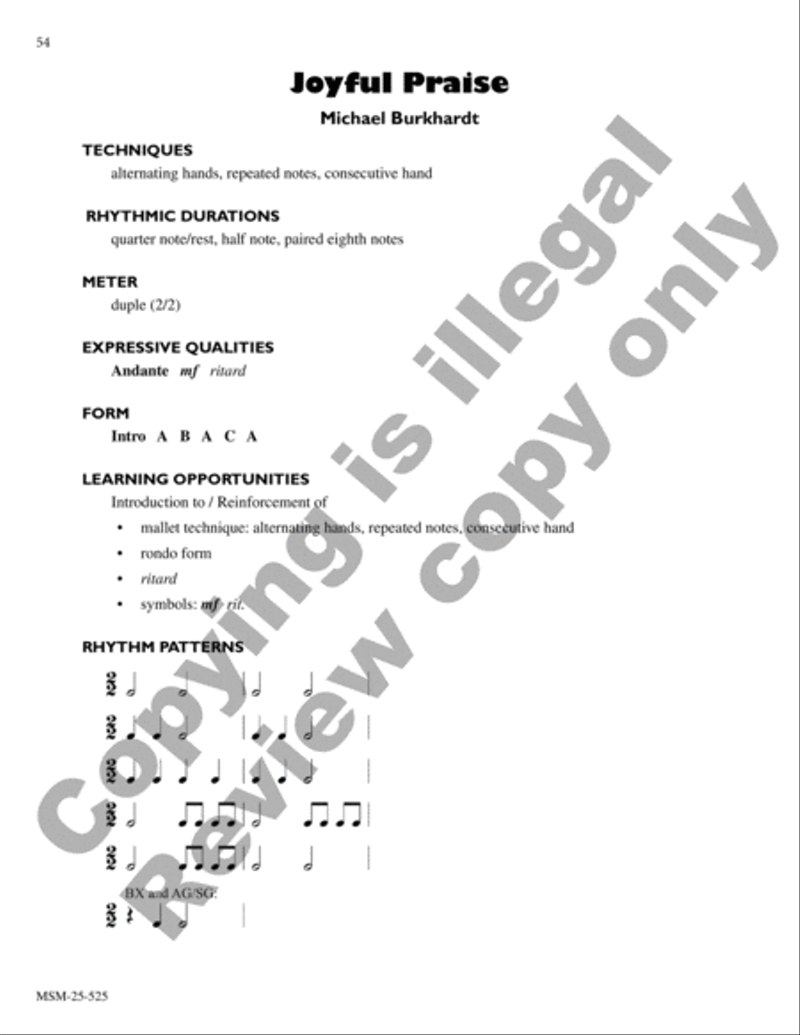 Six Original Compositions for Orff Ensemble Sacred scores gallery preview page 20