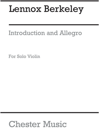 Berkeley - Introduction & Allegro Op 24 Solo Violin