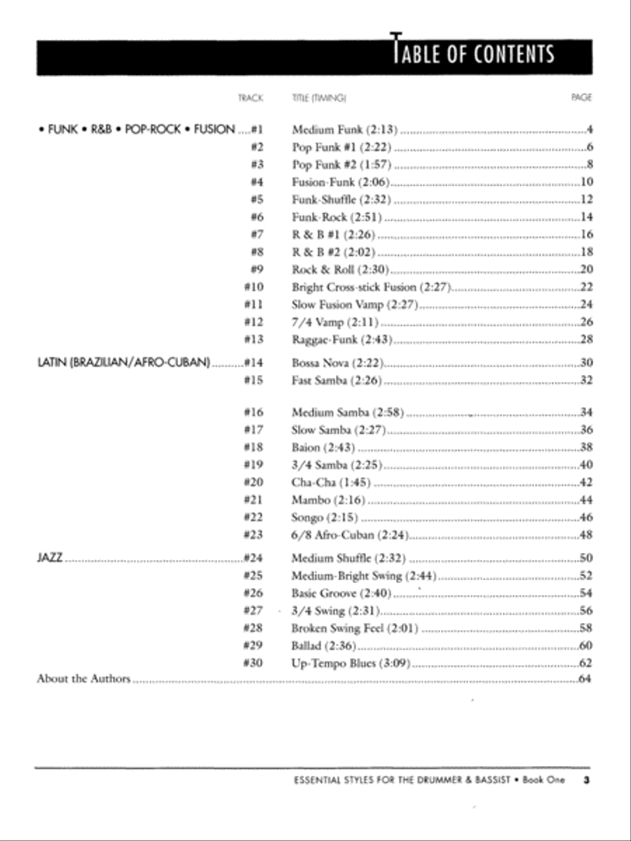 Essential Styles for the Drummer and Bassist, Book 1 image number null