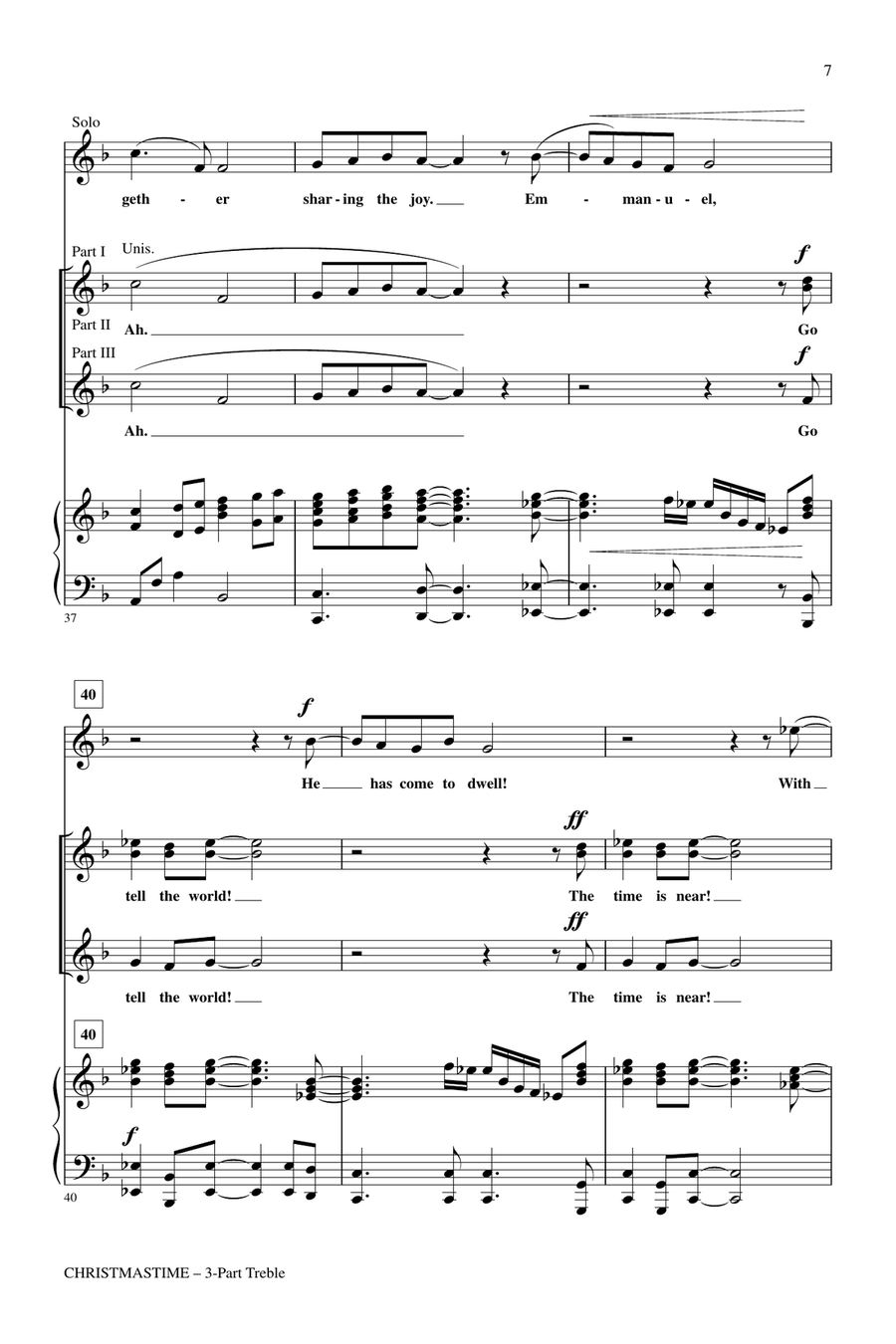 Christmastime Christmastime 3-Part scores gallery preview page 5